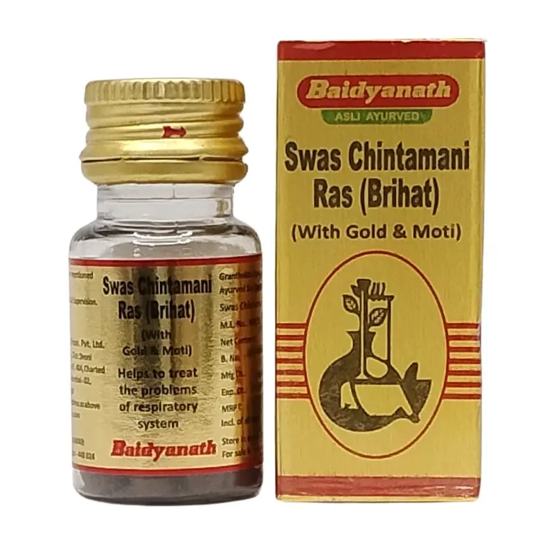 Shwas Chintamani Ras Gold (10Tabs) – Baidyanath