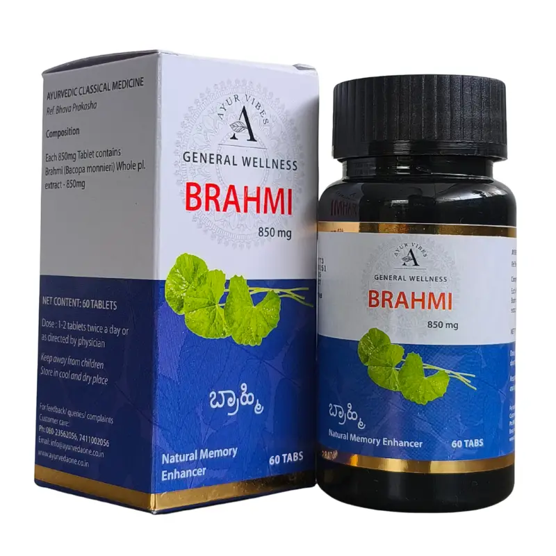 Brahmi Tablet 850Mg 60Tabs – Ayur Vibes