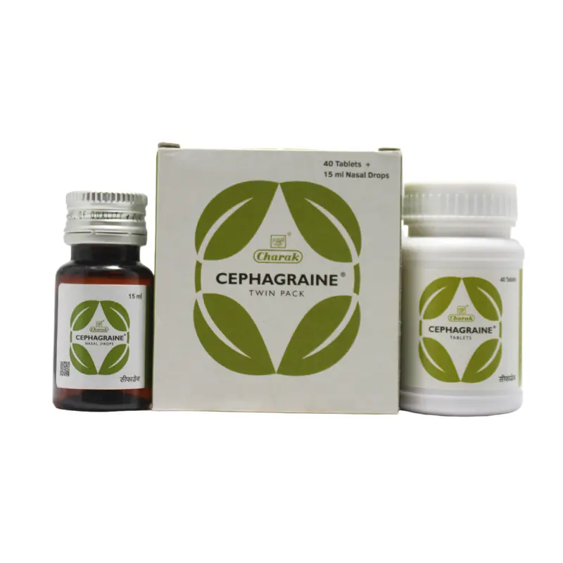 Cephagrain Twin Pack – Nasal Drops and Tablets – Charak Pharma