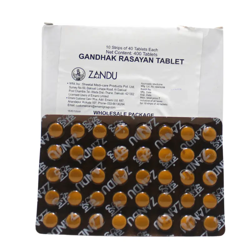 Gandhak Rasayan Tablet (40Tabs) – Zandu Pharma