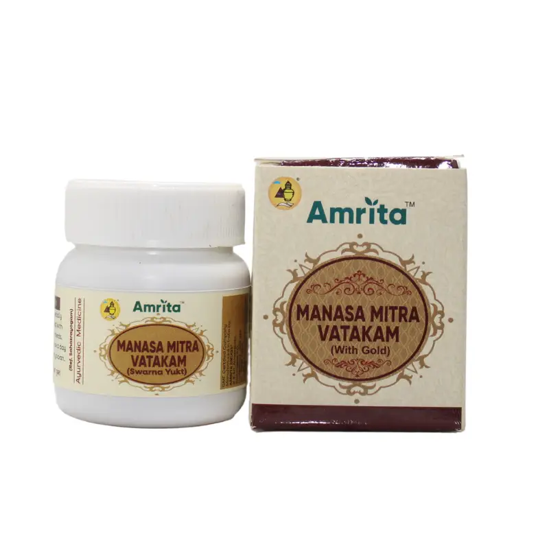Manasa Mitra Vatakam ( With Swarna Bhasma) (100Tabs) – Amrita Drugs