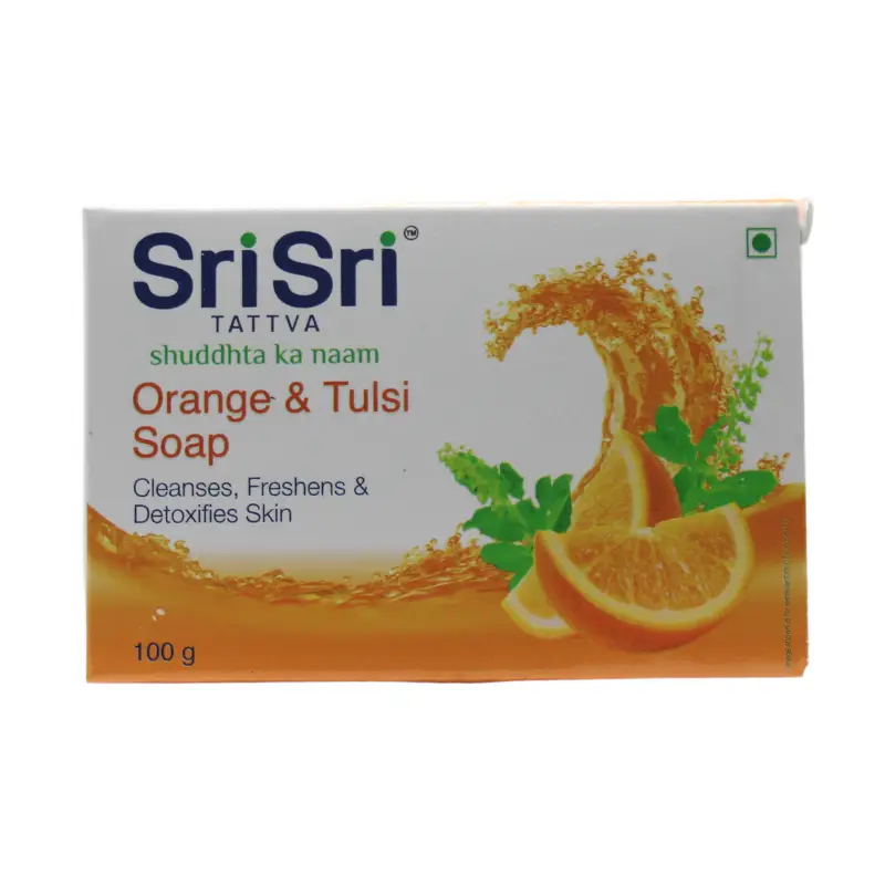 Orange & Tulsi Soap (100Gm) – Sri Sri Tattva