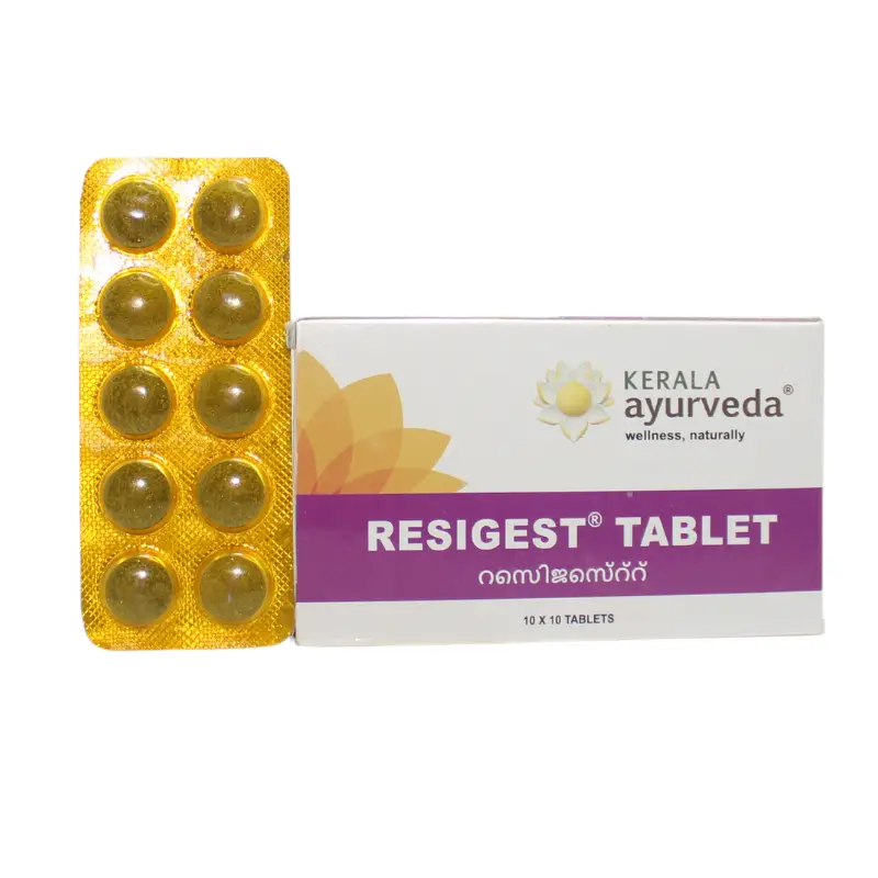 Resigest Tablet (10Tabs) – Kerala Ayurveda