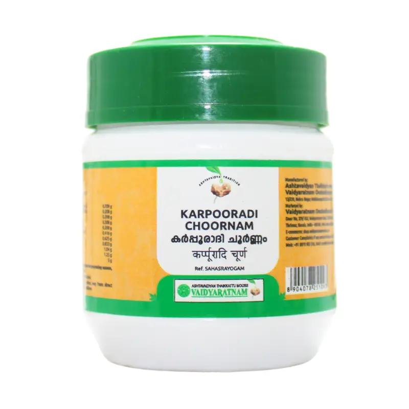 Karpooradi Choornam (50Gm) – Vaidyaratnam