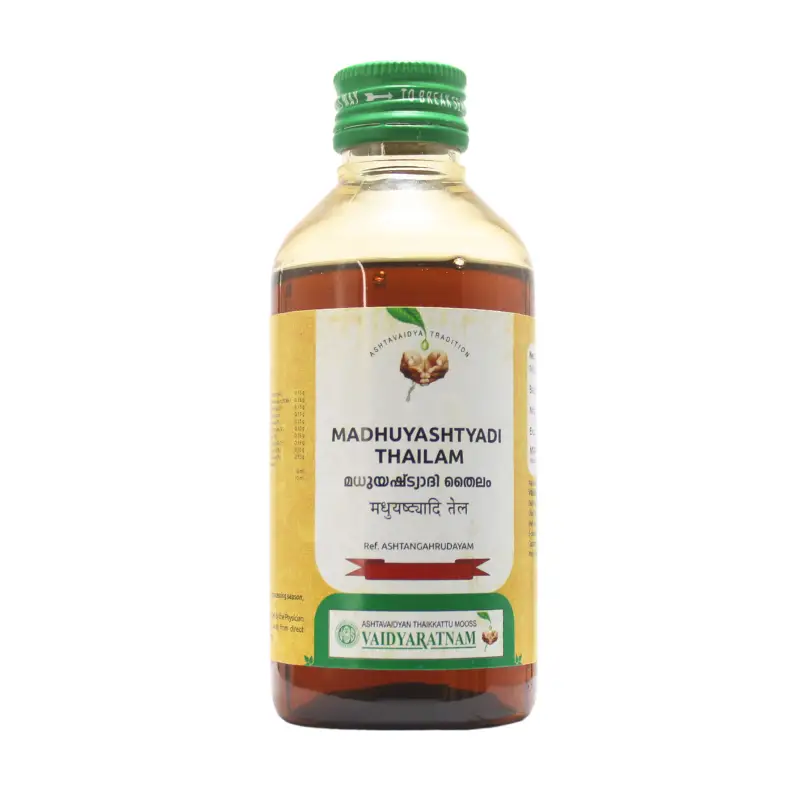 Madhuyashtyadi Oil (200ml) – Vaidyaratnam