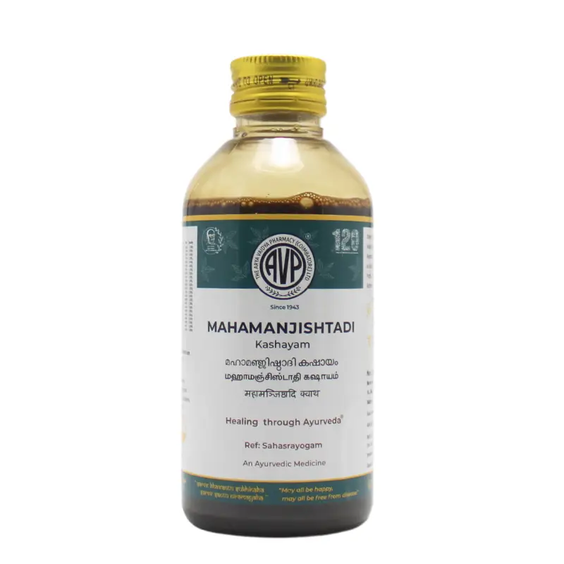 Maha Manjishtadi Kashayam (200ml) – The Arya Vaidya pharma