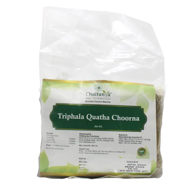 Triphala Kwath Churna (100Gm) – Chaitanya