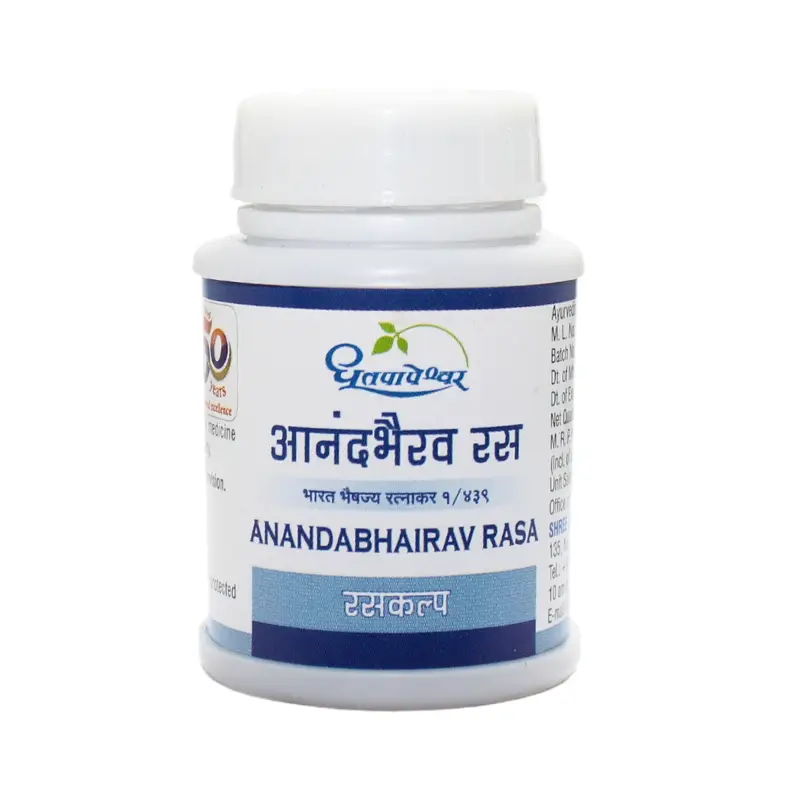 Anandabhairav Rasa (25Tabs) – Shree Dhootapapeshwar