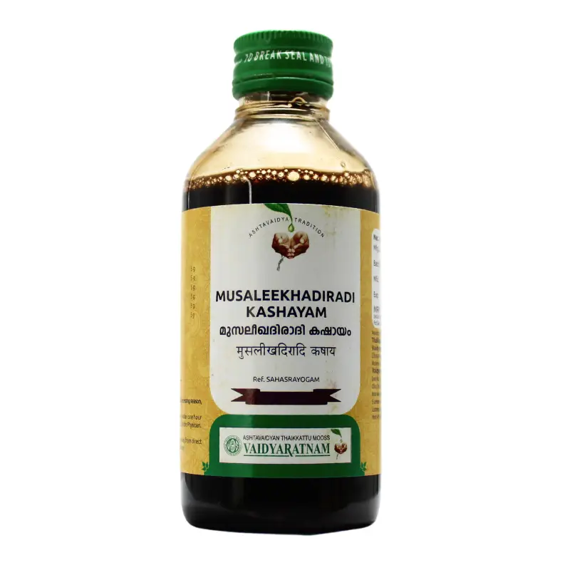 Musaleekhadiradi Kashayam (200ml) – Vaidyaratnam