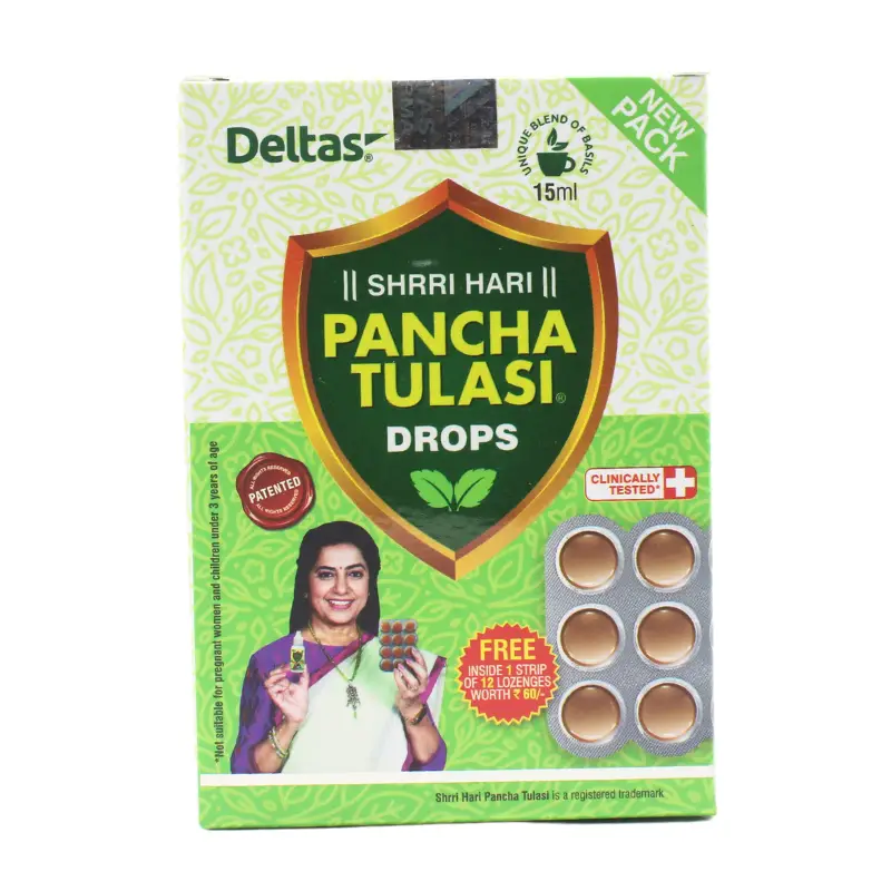 Pancha Tulasi Drops (14ml) – Deltas Pharma