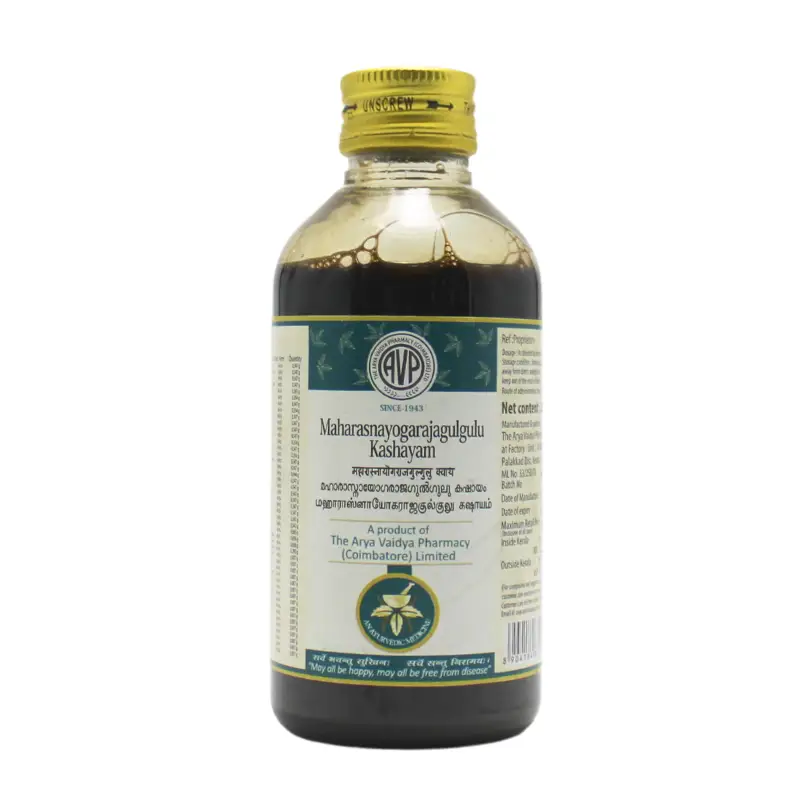 Maha Rasnayogarajagulgulu Kashayam (200ml) – Arya Vaidya Pharma