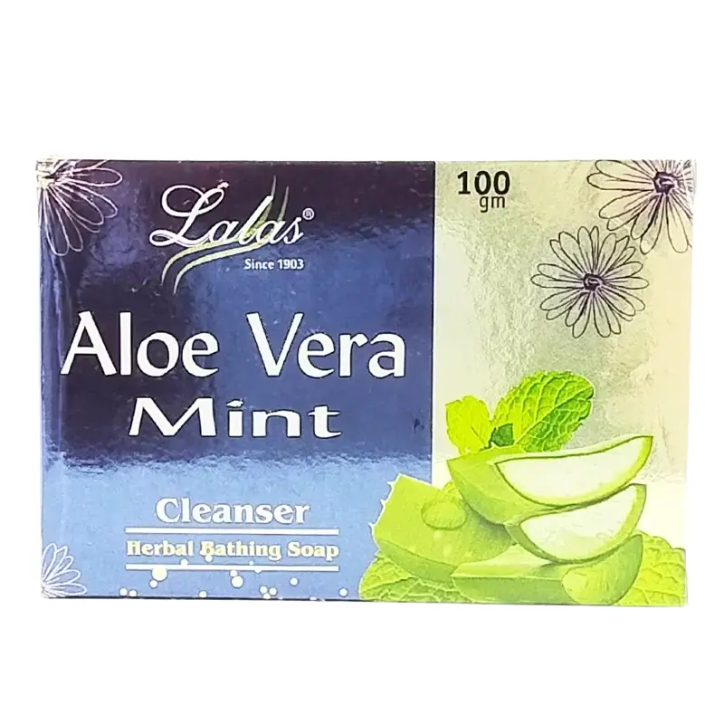 Aloe Vera Mint Soap (100Gm) – Lala Dawasaz