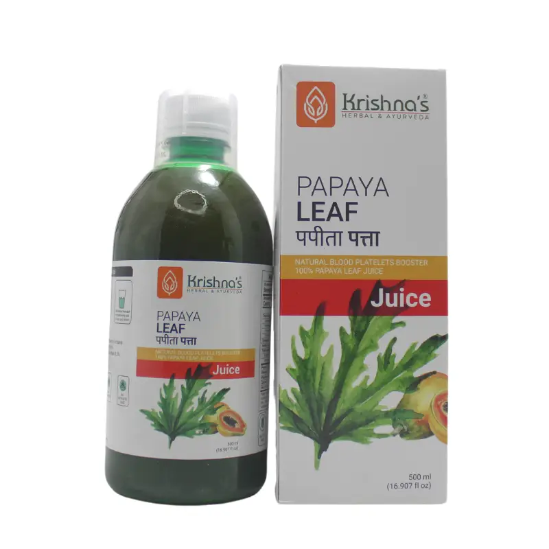 Papaya Leaf Juice (500ml) – Krishna Pharma