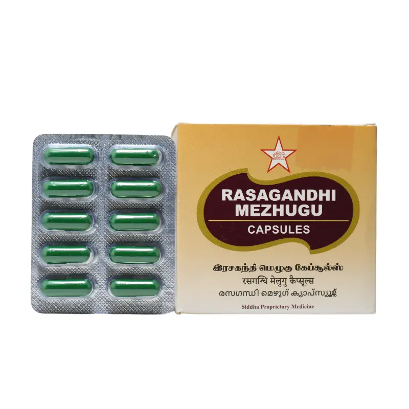 Rasagandhi Mezhugu Caps 10caps – SKM Siddha And Ayurveda