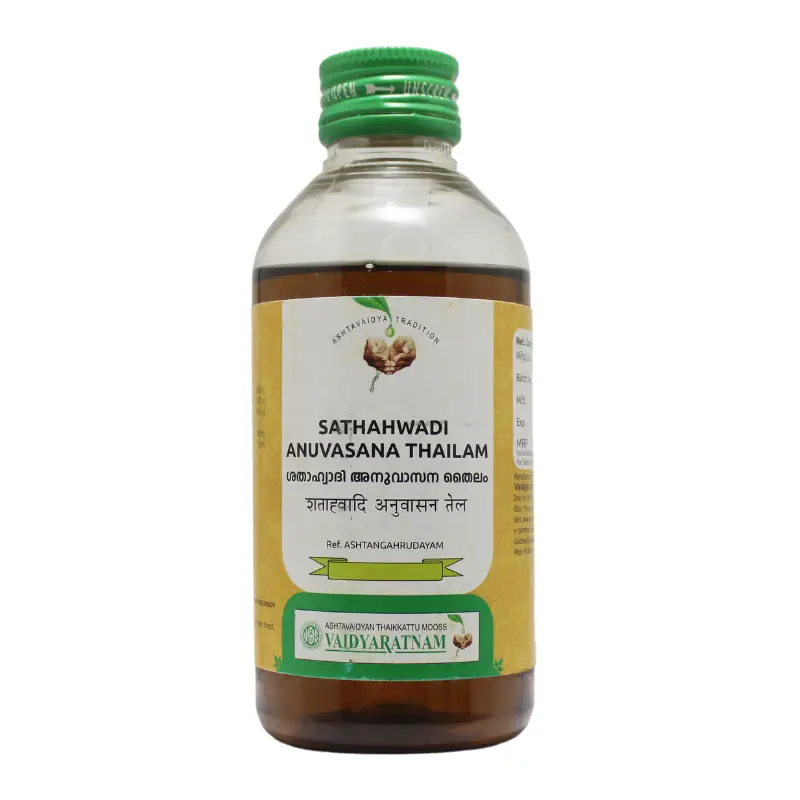 Sathahwadi Anuvasana Taila 200ml – Vaidyaratnam Oushadhasala