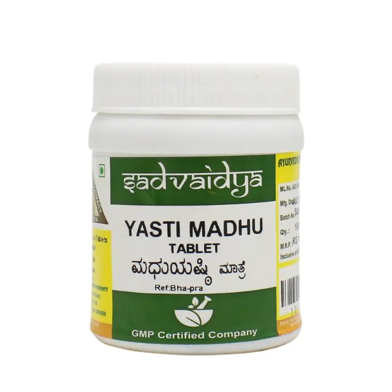 Yashtimadhu Tablet (100Tabs) – Sadvaidya