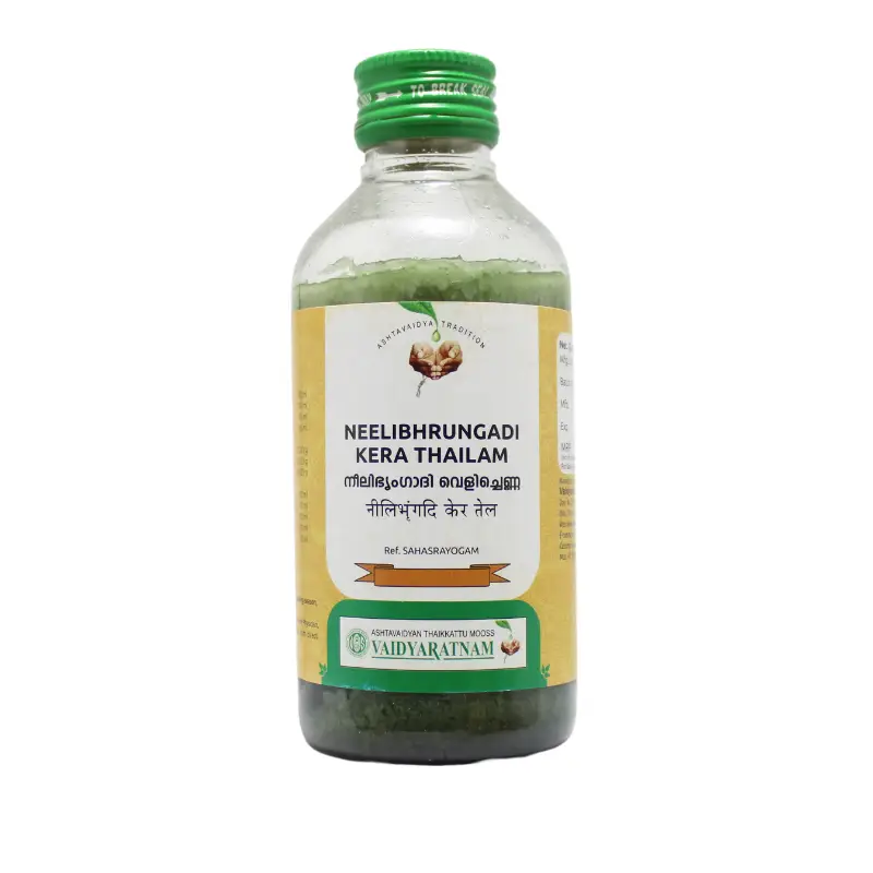 Neelibhrungadi Kera Thailam 200ml – Vaidyaratnam Oushadhasala