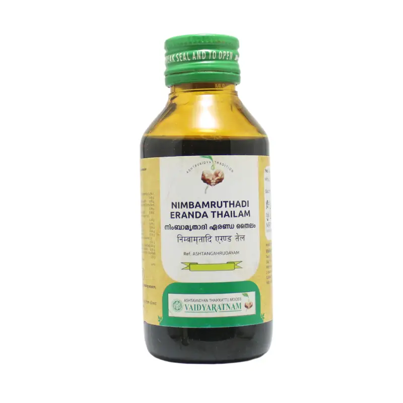 Nimbamruthadi Eranda Thailam Chikkanapakam 100ml – Vaidyaratnam Oushadhasala