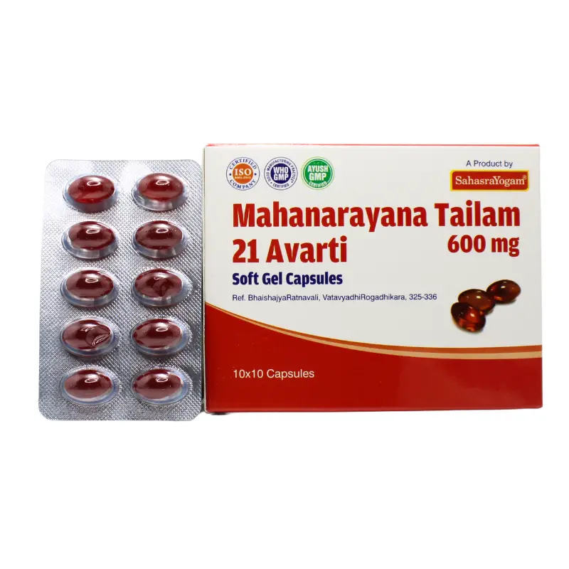 Mahanarayana Tailam Capsules 600Mg 21 Avarti 10caps – Sahasra Yogam