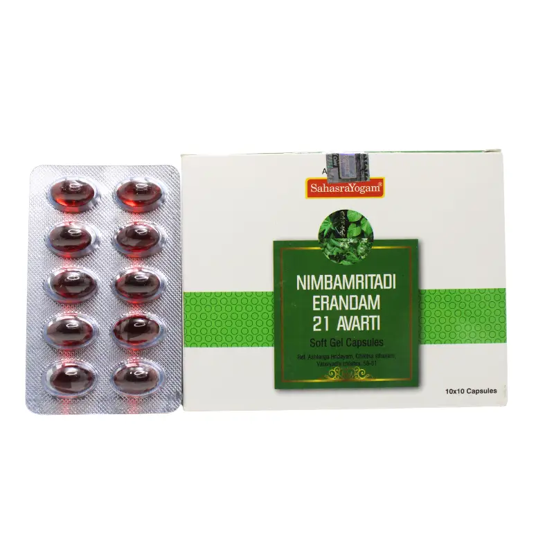 NimbAmrita Drugsdi Erandam 21 Avarti Capsules 10caps – Sahasra Yogam