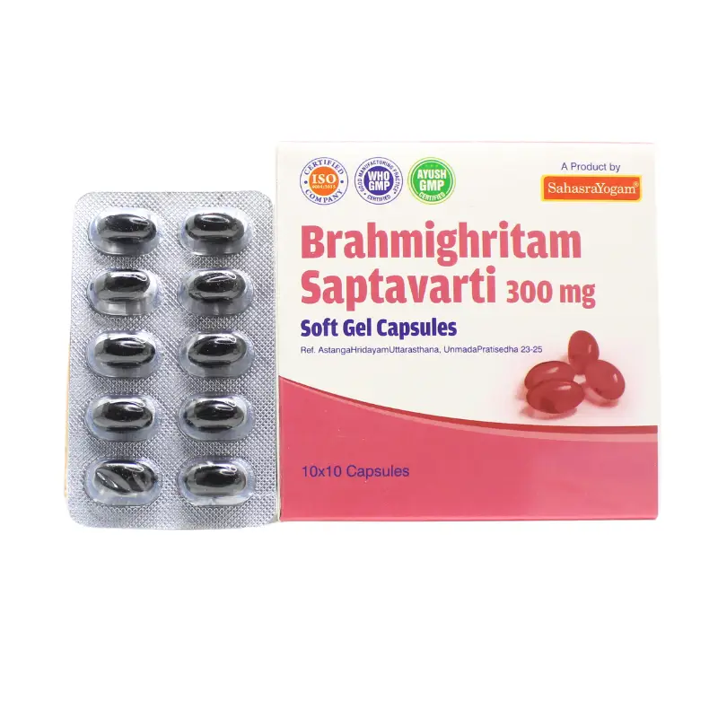Brahmi Gritham Saptvarti 300Mg 10caps – Sahasra Yogam