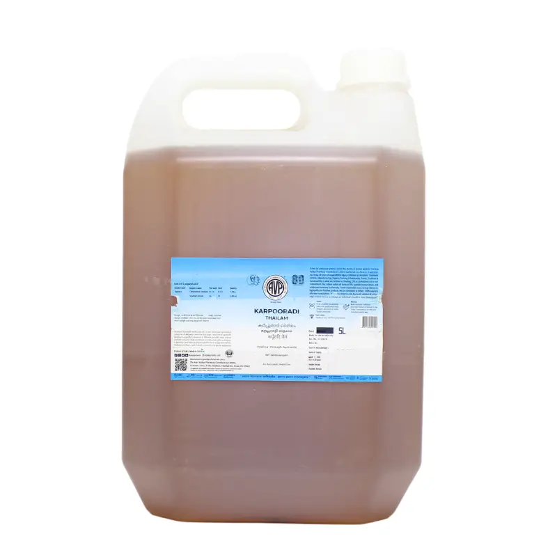 Karpooradi Thailam 5L Arya Vaidya Pharmacy – The Arya Vaidya Pharmacy