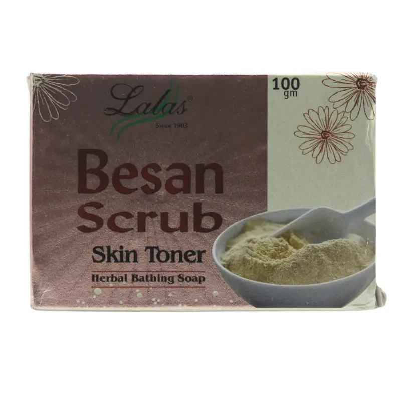 Besan Scrub Soap 100gm – Lala Dawasaz