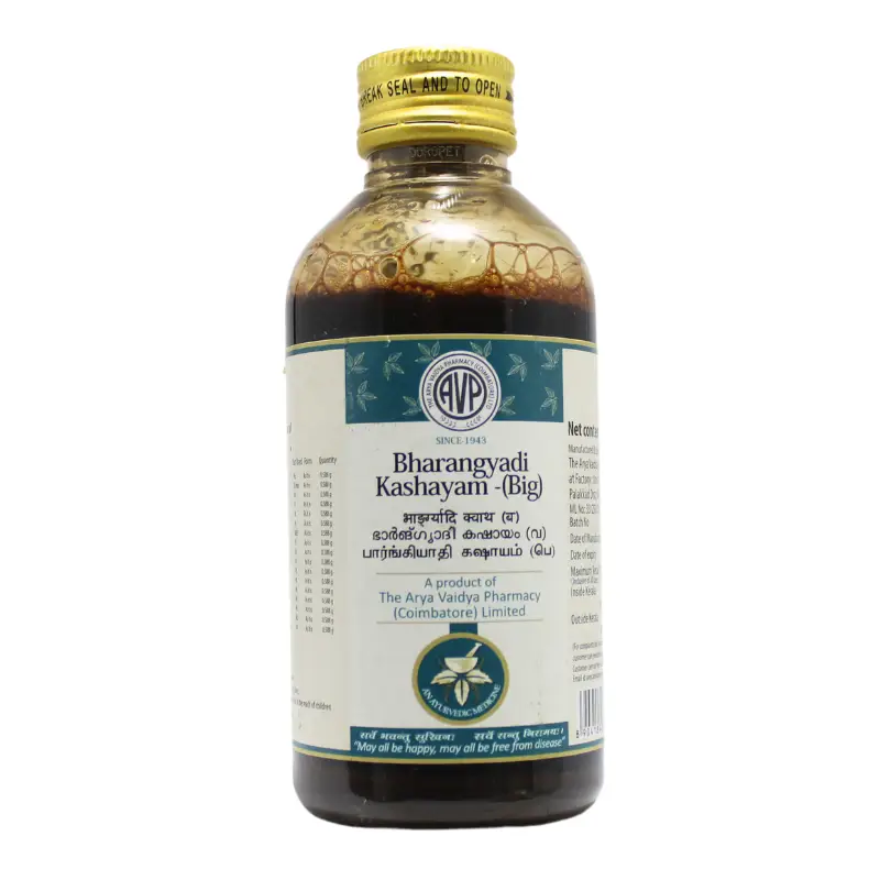 Bharangyadi Kashayam (200ml) – Arya Vaidya Pharma