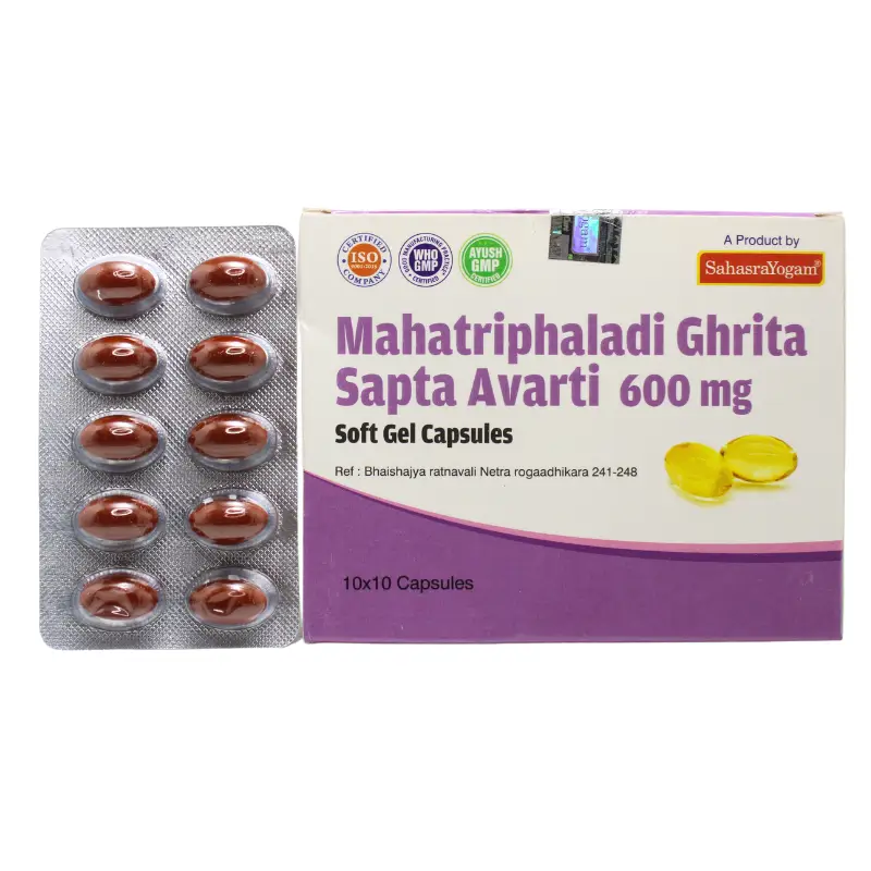 Mahatriphaladi Ghrita Sapta Avarti 600Mg 10caps – Sahasra Yogam