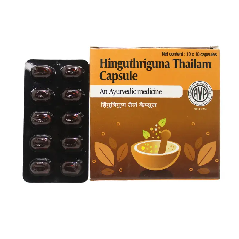 Hinguthriguna Thailam Capsule 10caps – The Arya Vaidya Pharmacy