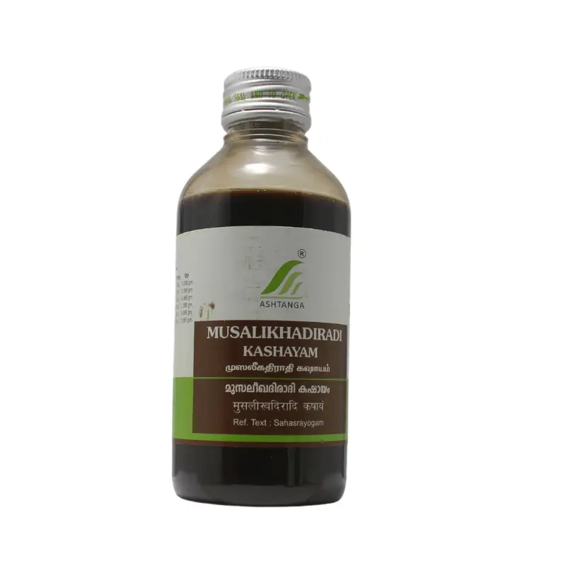 Musalikhadiradi Kashayam 200ml – Ashtanga Ayurvedics