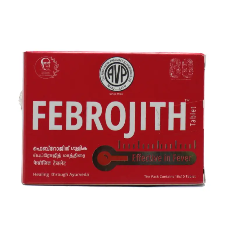 Febrojith Tablets 10tabs – The Arya Vaidya Pharmacy