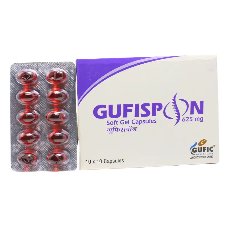 Gufispon Soft Gel caps 625 Mg 10tabs – Gufic Biosciences