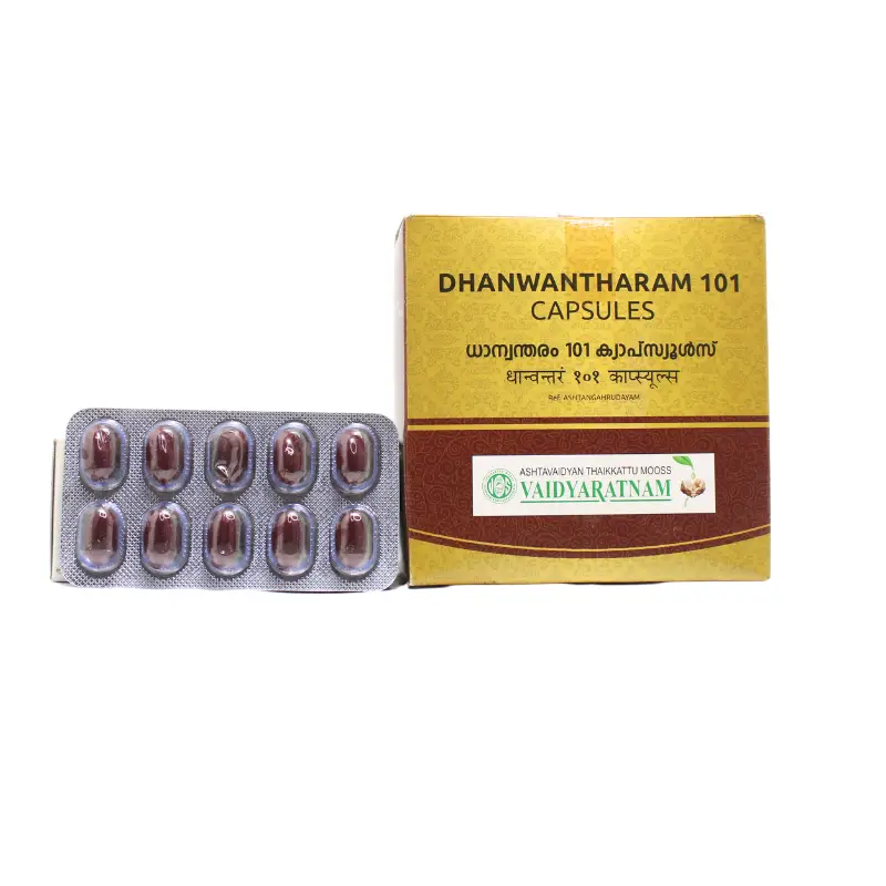 Dhanwantharam 101 Softgel 10 caps – Vaidyaratnam Oushadhasala