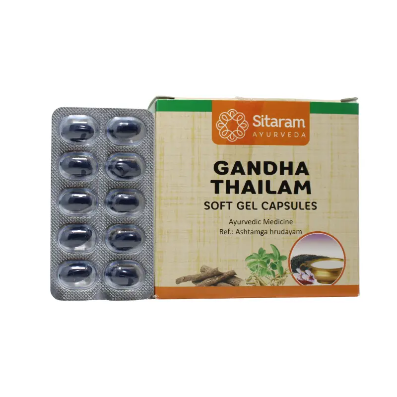 Gandha Thailam Softgel caps 10caps – Sitaram Ayurveda Pharmacy