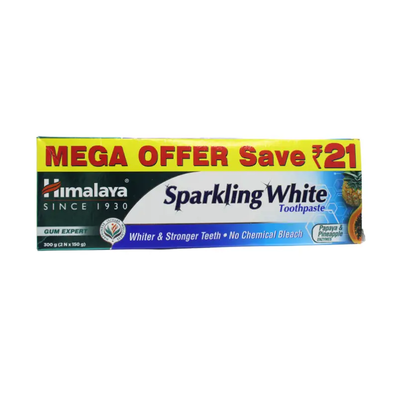 Sparkling White Toothpaste Combo (2N×150Gm) – Himalaya